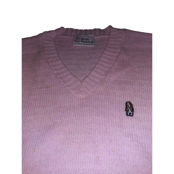 Hush Puppies Pink V Neck Knitted Sweater Long Sleeve Size Small Women's - Picture 3 of 11
